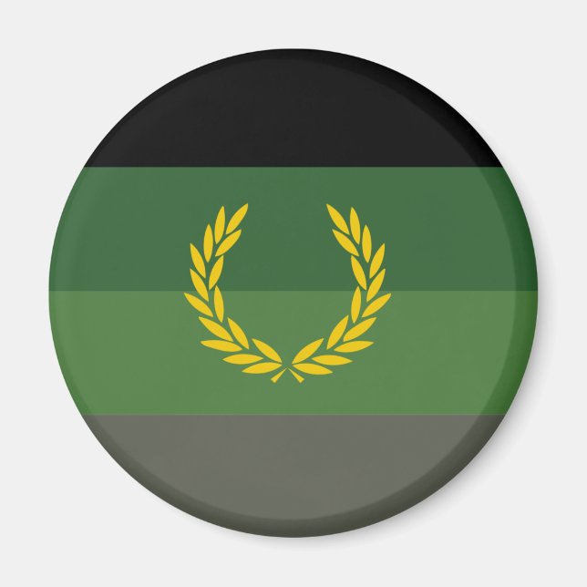 Imán Bandera de orgullo de uniforme militar (Frente)