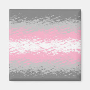 Imán Bandera de orgullo demichica abstracta granulada r