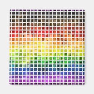 Imán Bandera de orgullo gay arcoíris colorida a cuadros