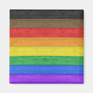 Imán Bandera de orgullo gay inclusiva de SlipperyJoe te