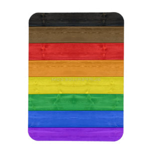 Imán Bandera de orgullo gay inclusiva de SlipperyJoe's 