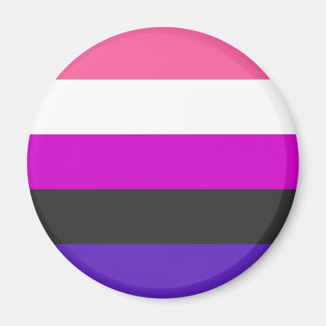 Imán Bandera de orgullo genderfluid (Frente)