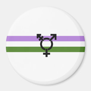 Imán Bandera de orgullo Genderqueer