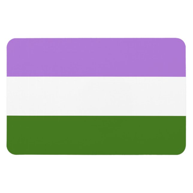 Imán Bandera de orgullo genderqueer (Horizontal)