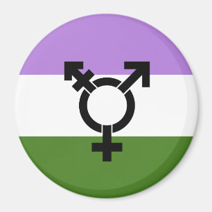 Imán Bandera de orgullo genderqueer