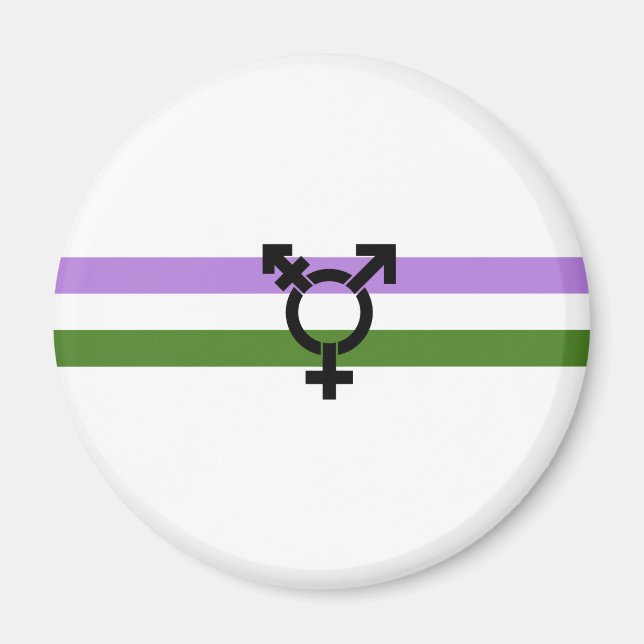 Imán Bandera de orgullo genderqueer (Frente)