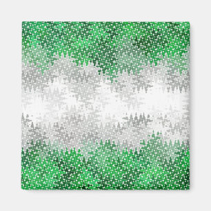 Imán Bandera de orgullo grisromántico abstracto ondulad