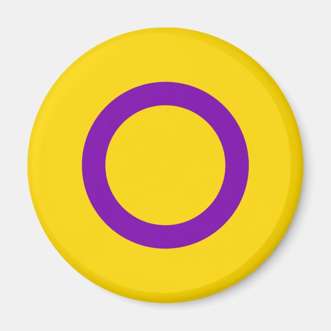Imán Bandera de orgullo intersexual (Frente)