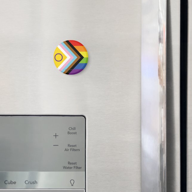 Imán Bandera de orgullo intersexual de SlipperyJoe's fo (In situ (nevera))