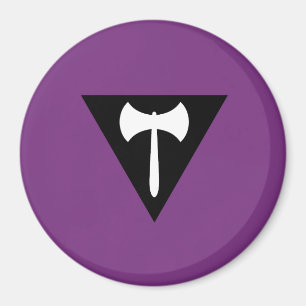 Imán Bandera de orgullo Lesbiana Labrys