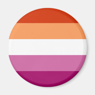 Imán Bandera de Orgullo Lesbiano (5 Franjas)