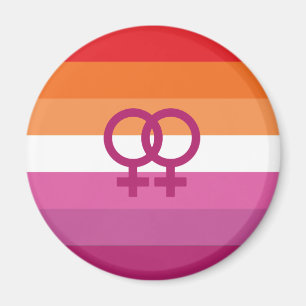 Imán Bandera de orgullo lésbico WLW (Atardecer)