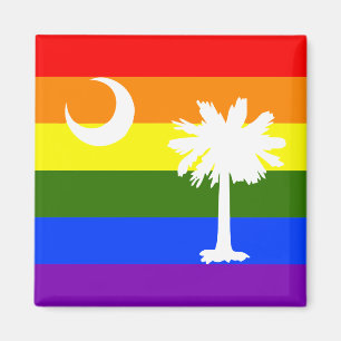 IMÁN BANDERA DE ORGULLO LGBT DE CAROLINA DEL SUR