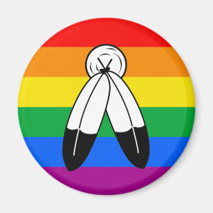 Imán Bandera de orgullo LGBTQ+ Two-Spirit