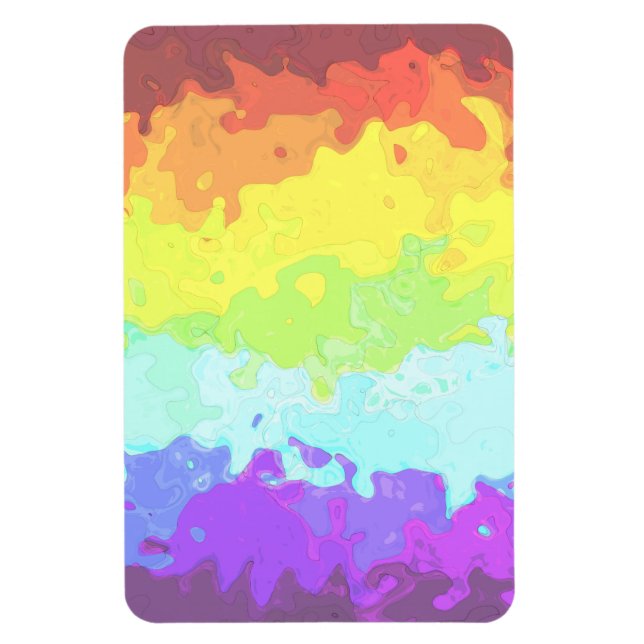 Imán Bandera de Orgullo Neurogénero Abstracta Boho Groo (Vertical)