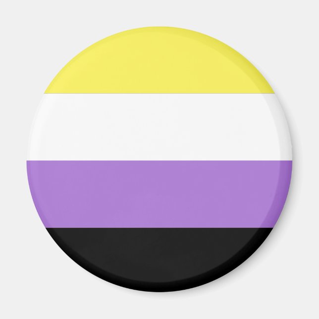 Imán Bandera de Orgullo No Binario (Frente)