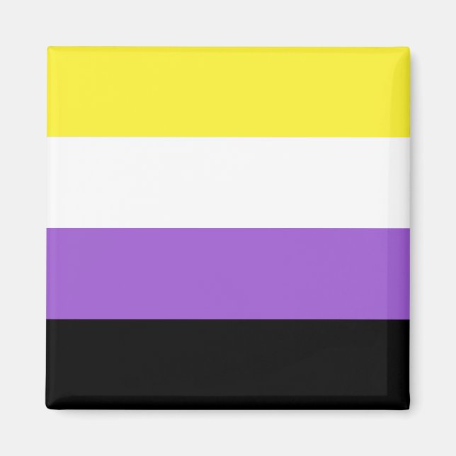 Imán Bandera de orgullo no binario (Frente)