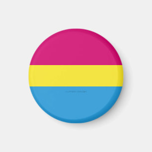 Imán bandera de orgullo pansexual SlipperyJoe rosa ámba