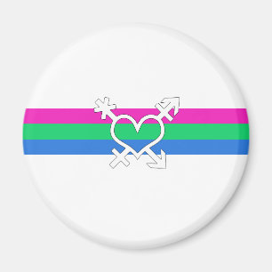 Imán Bandera de Orgullo Polisexual