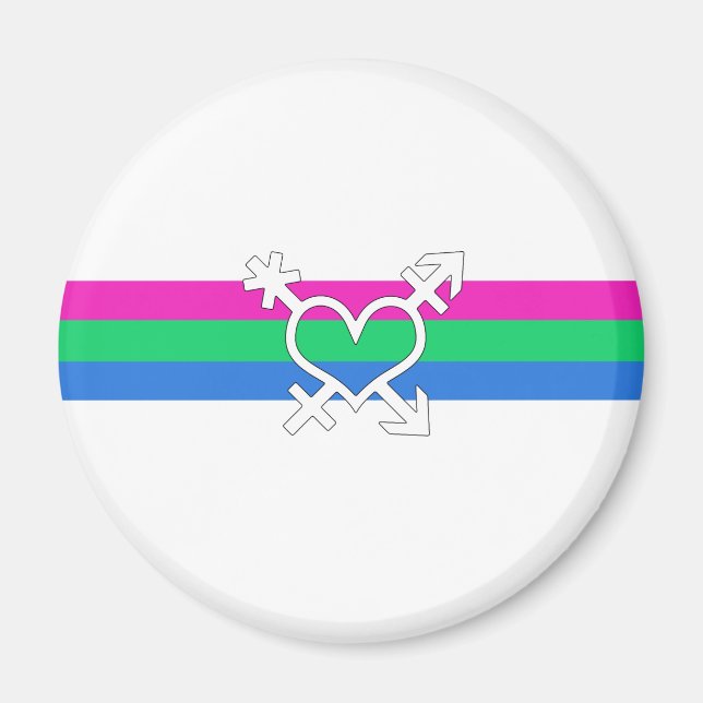 Imán Bandera de Orgullo Polisexual (Frente)
