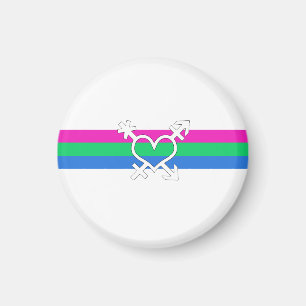 Imán Bandera de orgullo polissexual