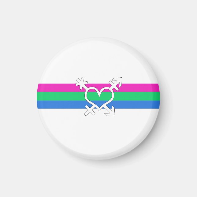Imán Bandera de orgullo polissexual (Frente)
