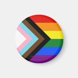 Imán Bandera de orgullo Progreso de SlipperyJoe seis fr