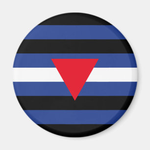 Imán Bandera de orgullo queer de cuero