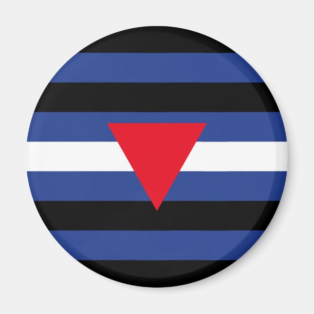 Imán Bandera de orgullo queer de cuero (Frente)