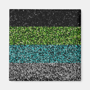 Imán Bandera de Orgullo Quoiromántico Abstracta Ruidosa