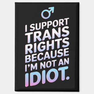 Imán Bandera de orgullo trans aliado de apoyo transgéne