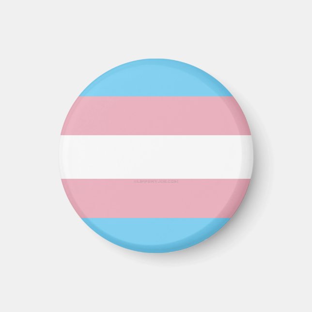 Imán bandera de orgullo transgénero de SlipperyJoe dive (Frente)