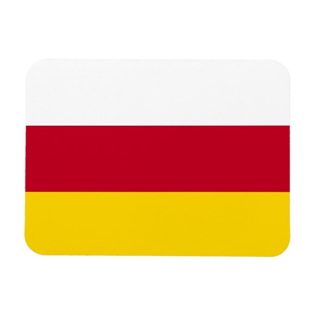 Imán Bandera de Osetia del Norte (Horizontal)