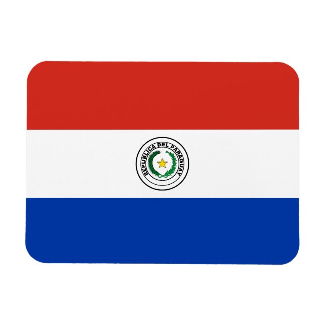 Imán Bandera de Paraguay (Horizontal)