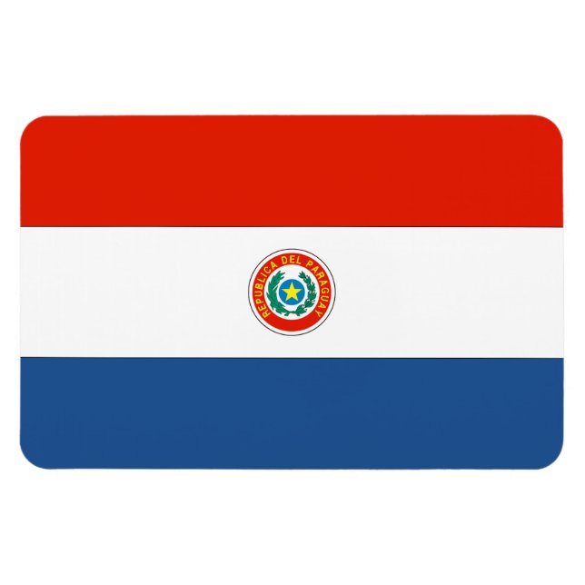 Imán Bandera de Paraguay (Horizontal)