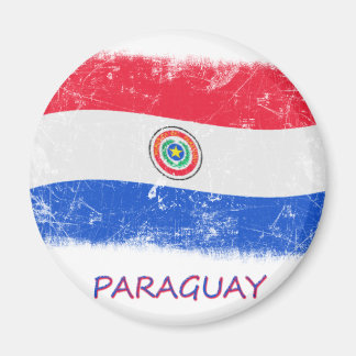 Imán Bandera de Paraguay Grunge