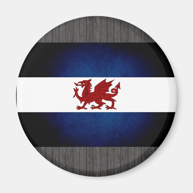 Imán Bandera de Patagonia monocromática (Frente)