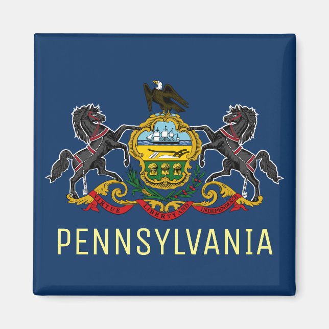 Imán Bandera de Pennsylvania (Frente)