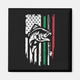 Imán Bandera De Pesca Italiana Estadounidense B Para El