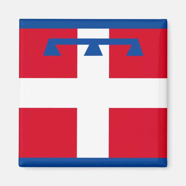 Imán Bandera de Piemonte (Italia) (Frente)