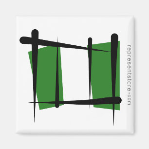 Imán Bandera de pincel de Nigeria