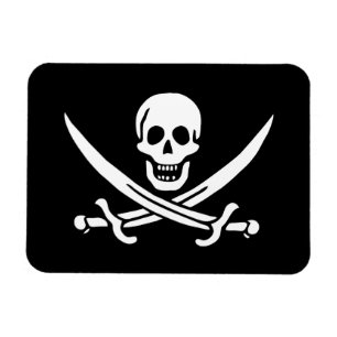 Imán Bandera de pirata alegre de Rogelio