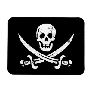 Imán Bandera de pirata de Juan Rackham (calicó Jack)