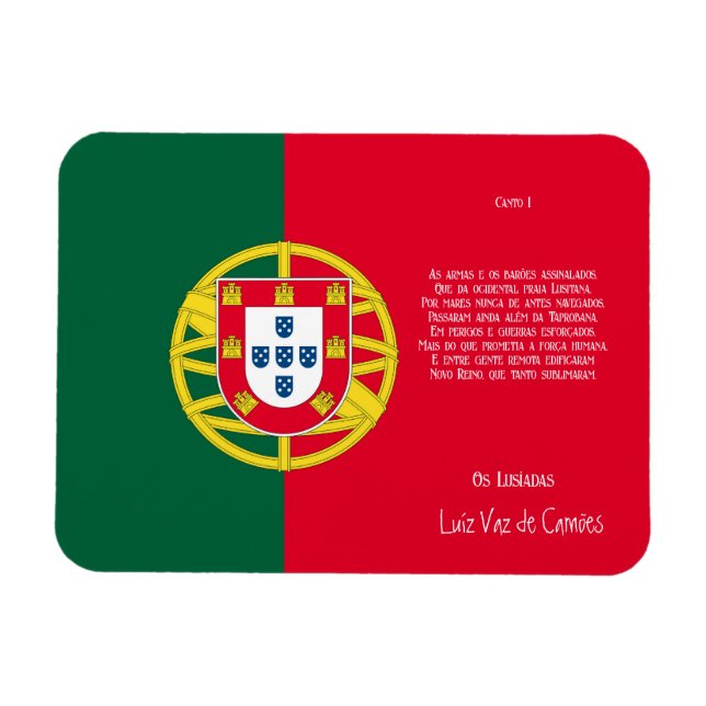 Imán Bandera de Portugal para el Día de Portugal (Horizontal)