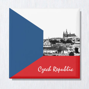 Imán Bandera de Praga y Checa - ciudad histórica/Checia