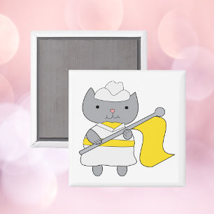 Imán Bandera de protección de color Equipo Gris Cat Ama