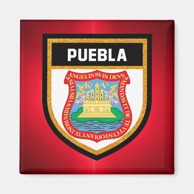 Imán Bandera de Puebla (Frente)