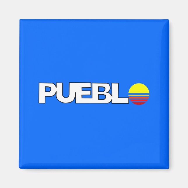 Imán Bandera de Pueblo (Colorado) (Frente)