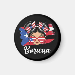 Imán Bandera de Puerto Rico Chica de Boricua