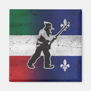 Imán Bandera de Quebec y patriota Henri Julien erosiona